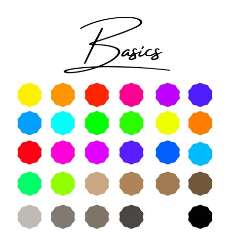 Free Procreate Color Palettes Basics Swatches Free Procreate