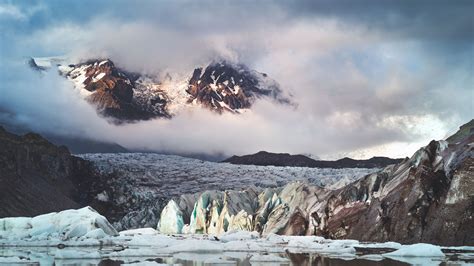 Wallpaper Id 107134 Nature Landscape Ice Clouds Mountains River