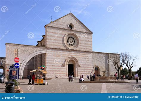 basilica of saint clare assisi editorial stock image image of place attraction 129850194