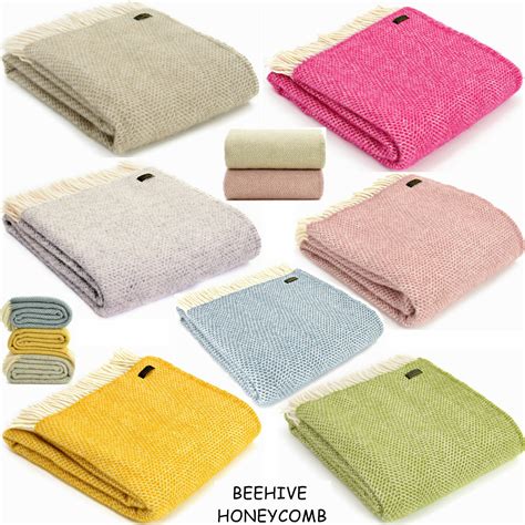 Tweedmill Textiles 100 New Wool Sofa Bed Throw Blanket Fishbone Duck