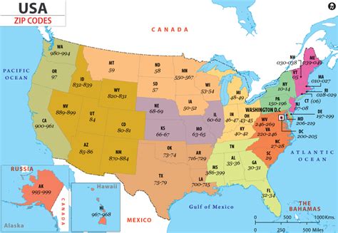 Us Zip Code Map Usa Zip Codes By State