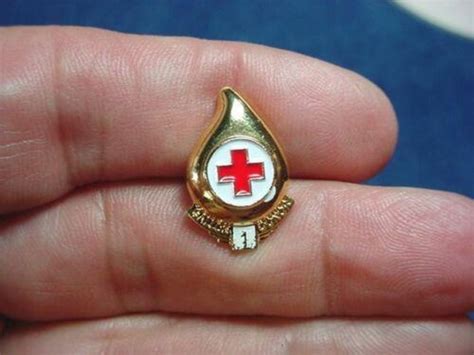 Red Cross Blood Donor 9 Gallon Pin New Large Online Sales Discount