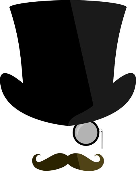 Top Hat Moustache Monocle Clip Art Image Clipsafari