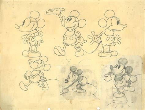 Disney Original Model Sheet Of Mickey Auctioned On June The 12th