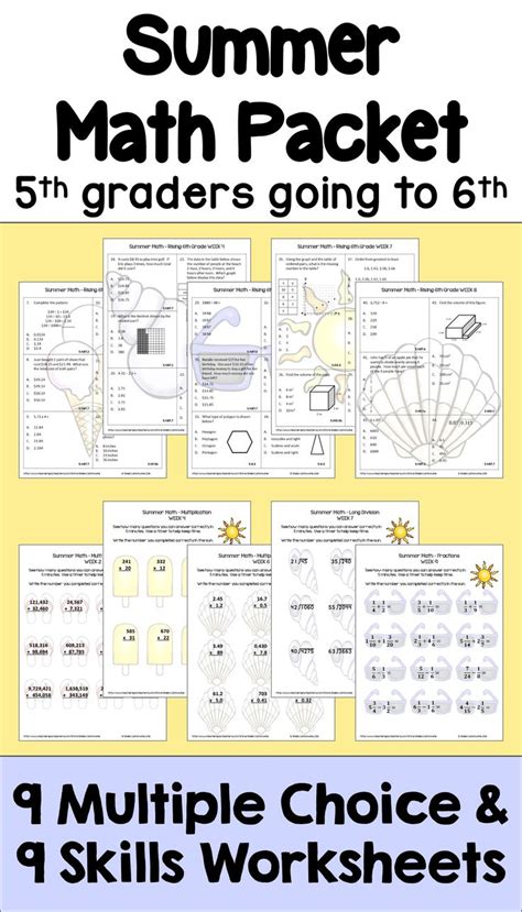 5th Grade Math Summer Review Freebie By Heather Mears Tpt 5th Grade