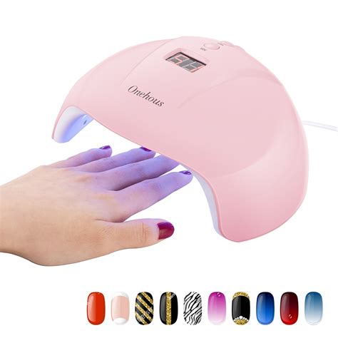 Plastic+abs nail drill pen rotate speed … uv light beads for fast drying. onehous 24W UV Nail Lamp with USB, Pink