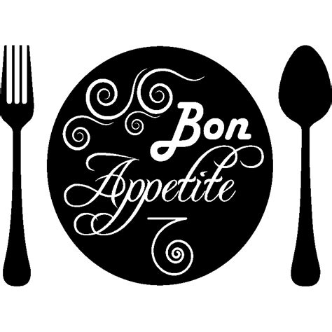 Qualité et respect de l'environnement pour vos repas d'entreprise. Sticker cuisine Assiette Bon appetite - Stickers Cuisine ...