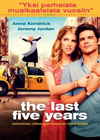 Jamie wellerstein (jeremy jordan) is an up and coming jewish novelist who falls in love with cathy hiatt (anna kendrick), a shiksa goddess and struggling actress. The Last Five Years - DVD - Discshop.fi