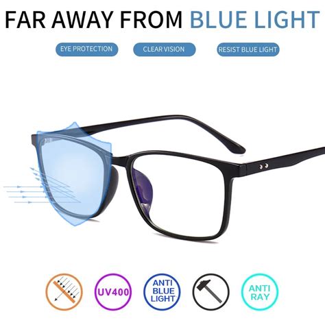 Vazrobe Tr90 Computer Glasses Men Women Anti Blue Light Eyewear For Man Work Gaming Eye Protect