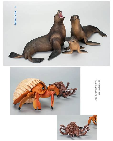 Solid Pvc Simulation Sea Life Model Plastic Animal Toy Marine Figures