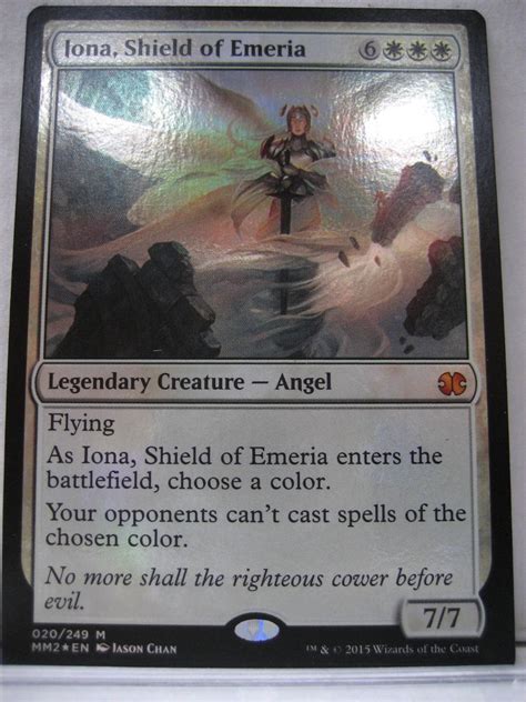 * iona's third ability includes permanent spells (artifacts, creatures, enchantments, and planeswalkers), not just instant and sorcery spells. Magic Tcg Iona, Shield Of Emeria Foil - R$ 120,00 no ...