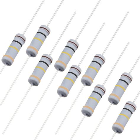 50pcs Axial Carbon Film Resistors 100k Ohm 3w 5tolerances 4 Color