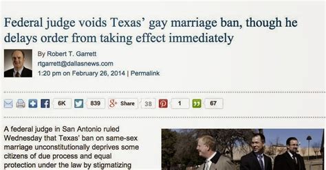 kenneth in the 212 u s judge strikes down texas same sex marriage ban