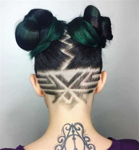 (via 10 ways how to lighten hair naturally: 25 Cool Hair Tattoo Designs for Ladies - SheIdeas