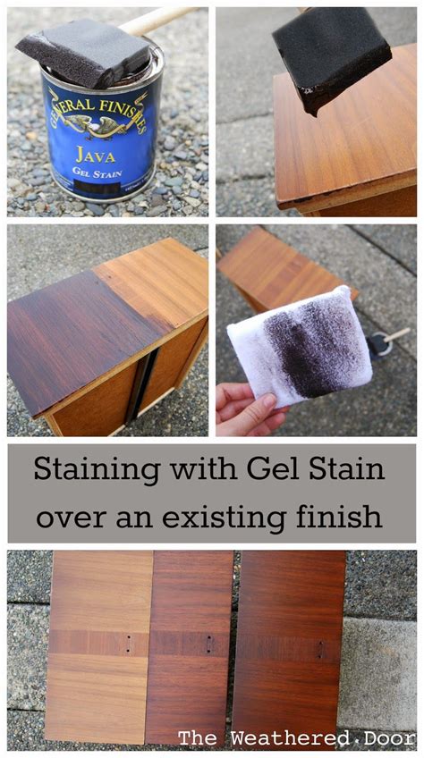 Staining With Gel Stain Over An Existing Finish From The Weathered