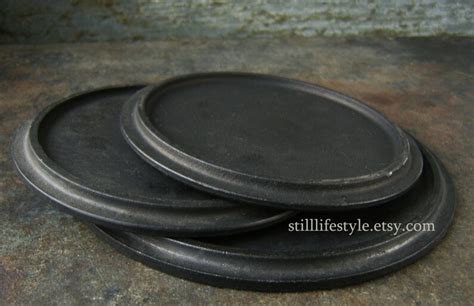 Antique Cast Iron Vintage Burner Flat Plate Textured Etsy