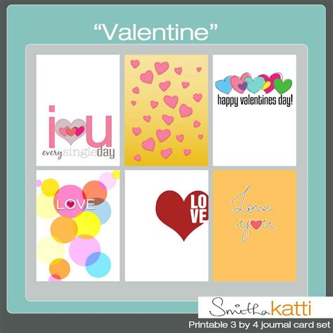 3 Free Printable Valentine Cards Smiling Colors Valentines Card