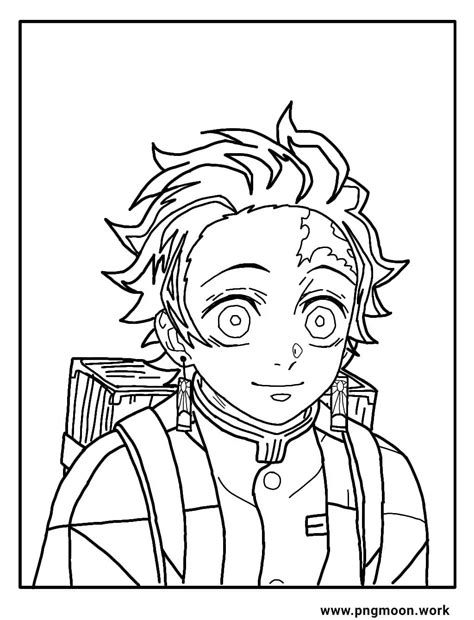 Tanjiro Coloring Page