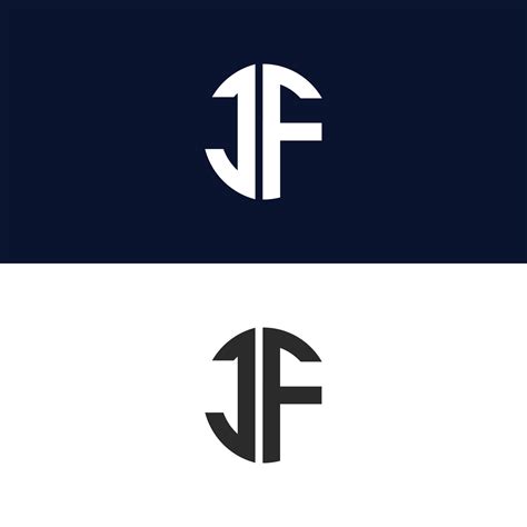 Jf Letter Logo Vector Template Creative Modern Shape Colorful Monogram Circle Logo Company Logo