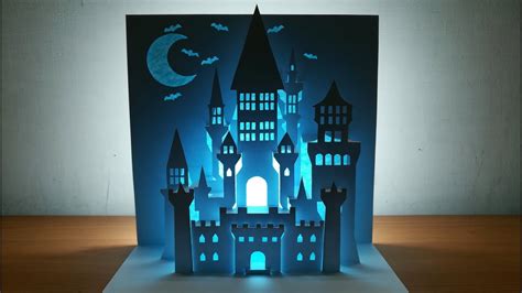 3d Halloween Castle Card｜castle Pop Up Card｜paper Craft Art｜paper