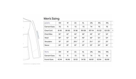 Mens Jacket Size Chart Us - Greenbushfarm.com