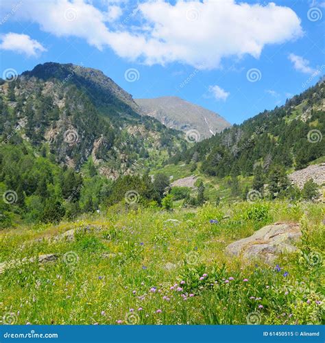 Mountains Meadows And Blue Sky Stock Image Image Of Rock Range