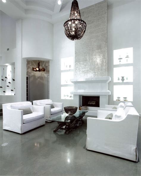 30 Grey Floor White Walls Living Room