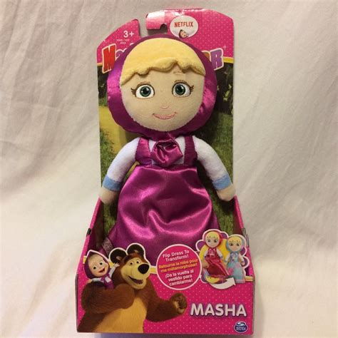 Masha And The Bear Masha Flip Dress Plush Netflix Original Pink New Nip 1926228405