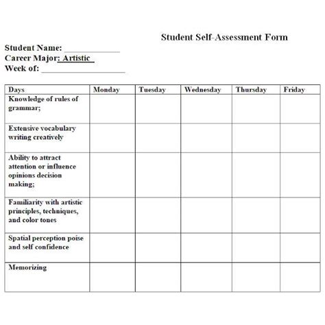 Free 10 Self Assessment Samples In Pdf Excel Ms Word