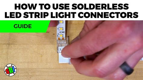How To Use Solderless LED Strip Light Connectors YouTube