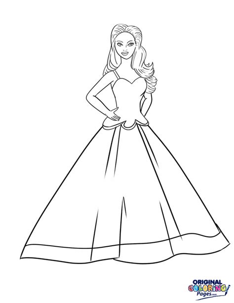 Barbie In A Dress Coloring Page Coloring Pages Original Coloring Pages
