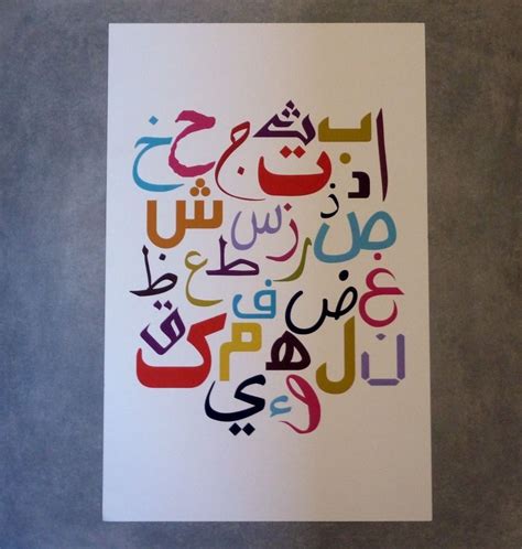 Arabic Alphabet Poster 1 Alphabet Print Alphabet Poster Childrens