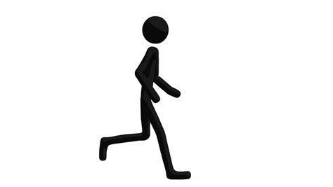 Animated Silhouette Loop Of A Man Running On A Pale Background