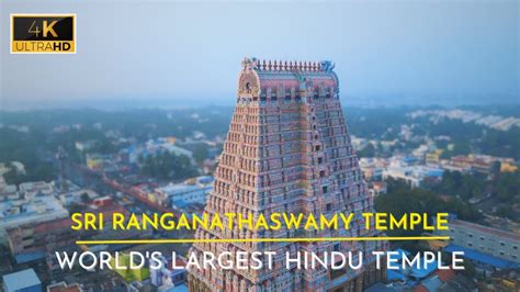 Sri Ranganathaswamy Srirangam Worlds Largest Hindu Temple Drone