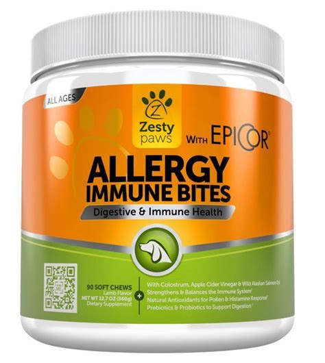 Zesty Paws Aller Immune Bites Lamb Flavored Soft Chews Allergy And Immune