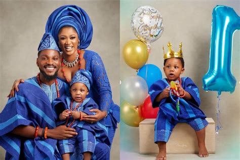 tobi bakre shows his son s face for the first time on social media as
