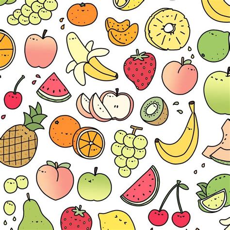 Juicy Fruits Doodle Leggings by KiraKiraDoodles - Medium | Fruit doodle, Doodles, Easy doodle art