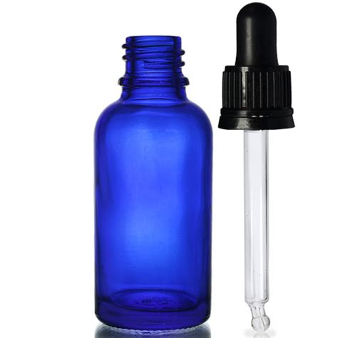 30ml Blue Glass Dropper Bottle And Glass Pipette Ampulla Packaging