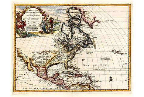 America 1705 Old Maps Vintage World Maps Cartographer