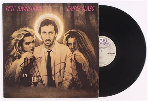 Pete Townshend Signed Empty Glass Vinyl Record Album Jsa Coa