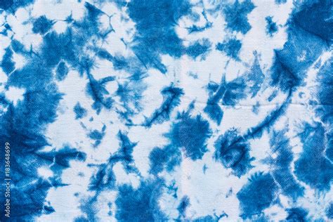 The Fabric Indigo Tie Dye As A Background And Texture Stock Photo