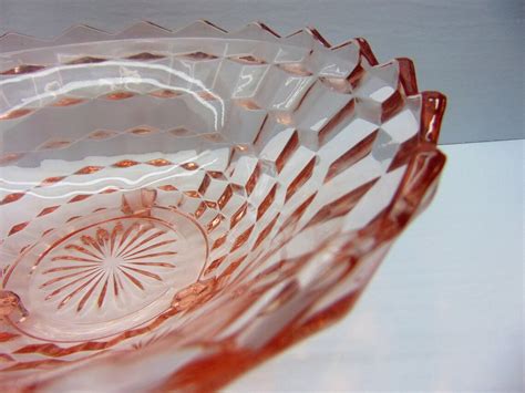 Vintage Pink Fostoria Footed Serving Bowl Etsy