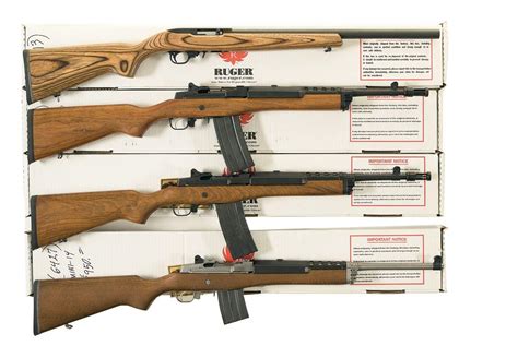 Four Ruger Semi Automatic Rifles A Ruger Model 1022 Semi Automatic