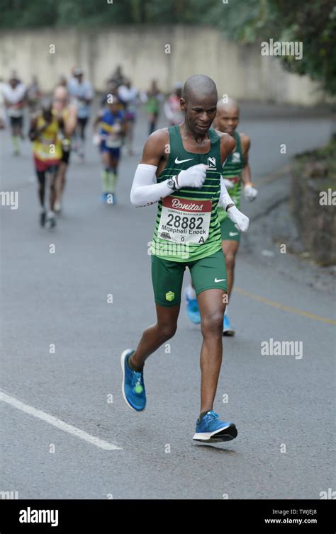 Durban South Africa Adult Man Running In Comrades Marathon 2019