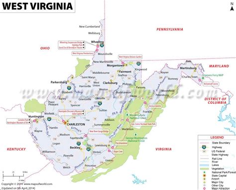 Map Of West Virginia Cities World Map