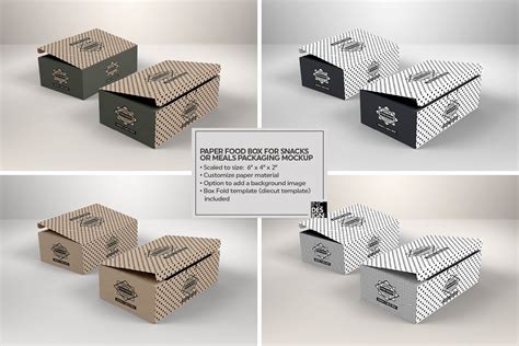 VOL.1 Paper Box Packaging Mockups | Food box packaging, Box packaging mockup, Packaging mockup