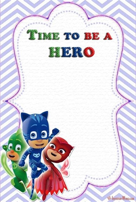 Wishing you a meaningful and refreshing celebration of your special day! Free PJ MASKS Invitation Cards | Invitation World