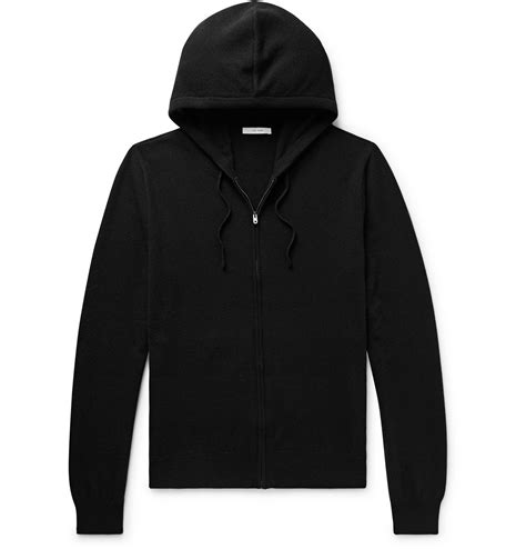 The Row Harry Cashmere Zip Up Hoodie Men Black The Fashionisto