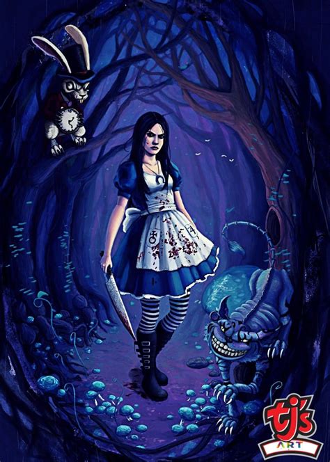 Pin By Tjs Art On Game Dark Alice In Wonderland Alice Madness