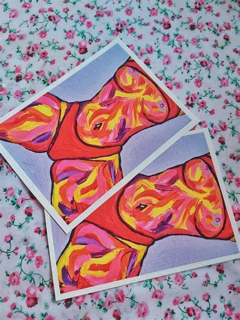 Psychedelic Trippy Nude Art Print Giclee Nude Artwork Sexy Etsy UK